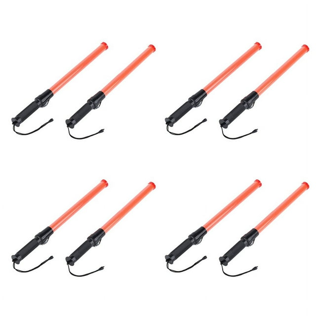 8Pack 21Inch Signal Traffic Safety Led Light Traffic Wands for Parking Guides