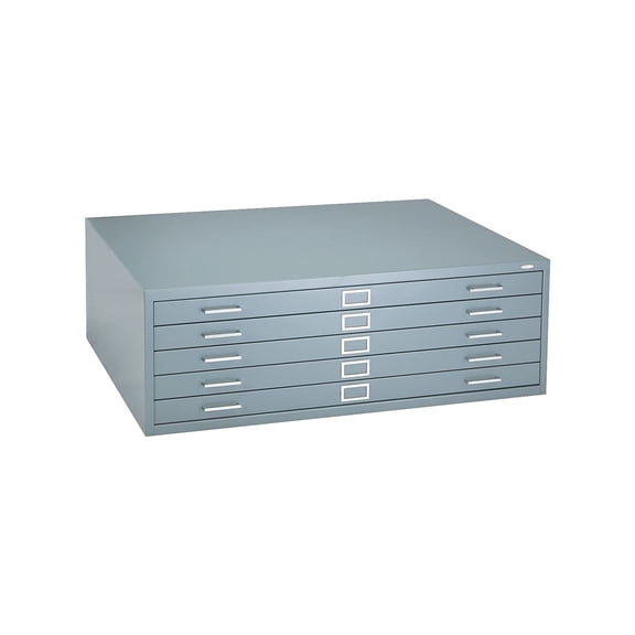 Scranton & Co 5 Drawer Flat Files Metal Cabinet for 30" x 42" Files in Gray