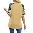 thumbnail image 2 of TaTaai Women's Short Sleeve Baseball T-Shirt Cotton Blend Relaxed Fit Raglan Sleeve Crew Neck All-over Pattern Spring Summer Casual Daily Wear Lightweight Fashion Tee Gift, 2 of 8