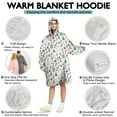 thumbnail image 5 of Wearable Oversized Blanket,White Christmas Icon Pattern Wearable Blanket Hoodie for Adults,Cozy Hooded Blankets with Super Pockets,Super Warm Fuzzy Pullover for Women & Men, 5 of 6