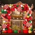 thumbnail image 4 of Kit AOBKDeco de 151 guirnaldas navideñas con forma de arco con forma de guirnalda, color rojo y verde, 4 of 7