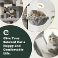 thumbnail image 5 of Amolife 68" X-Large Cat Tree and Tower for Indoor Cats, Condo House with Scratching Board & Thick Posts, Gray, 5 of 8