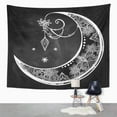 thumbnail image 2 of ZEALGNED Moon Patterns Petals Cut Geometry Stars Eye Clouds Wall Art Hanging Tapestry Home Decor for Living Room Bedroom Dorm 51x60 inch, 2 of 2