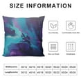 thumbnail image 5 of COMIO Purple Teal Turquoise Galaxy Nebulous Throw Pillow Cover Cozy Square Throw Pillow Case Home Decor for Bed Couch Sofa Living Room Cushion Case, 5 of 5