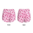 thumbnail image 5 of Xecao's Breast Cancer Ribbons Awareness for a double-layer running short for women, perfect for gym, tennis, and more, featuring a convenient pocket., 5 of 9