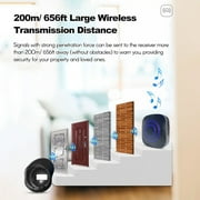 Driveway Alarm 656ft Wireless Driveway Alarm Outdoor Weather Resistant Motion Sensor-DIY Security Alert-Monitor with 38 Chimes for Indoor Outdoor Use