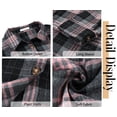 thumbnail image 5 of Fantaslook Plaid Flannel Shirts for Women Oversized Long Sleeve Button Down Shirts Blouses Tops, 5 of 8