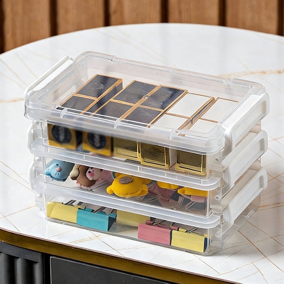 YCCMML Clear Storage Bins with Lids Plastic Stackable Containers for Home Organizing