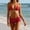Red, variant on Women's Sexy One Piece Swimsuit Single Strap Bare Back Openwork Straps Monokini Modest Bathing Suit Beachwear for Women Blue S