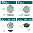 thumbnail image 7 of MALACASA 16 Piece Dinnerware Set, Stoneware Tableware Set For 4, Dark Green Dishes Plate, 7 of 7