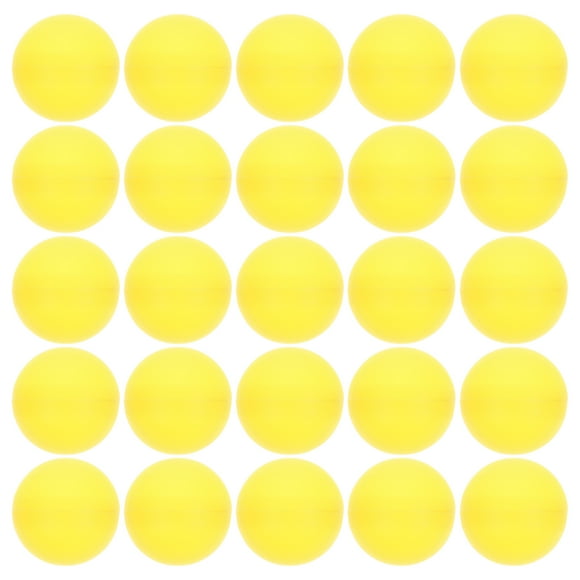 EeaseMX 25 bolas de lotería de plástico huecas para actividades de mesa, pelotas de ping pong para decoración de fiestas, 40 mm de diámetro, color amarillo