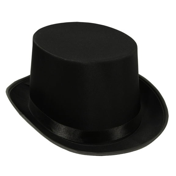 Beistle Pack of 6 Black Satin Sleek Costume Top Hat - Adult One Size