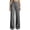 Gray, variant on Womens High Waist Corduroy Dress Pants Elastic Waist Straight Wide Leg Business Casual Work Pants with Pockets