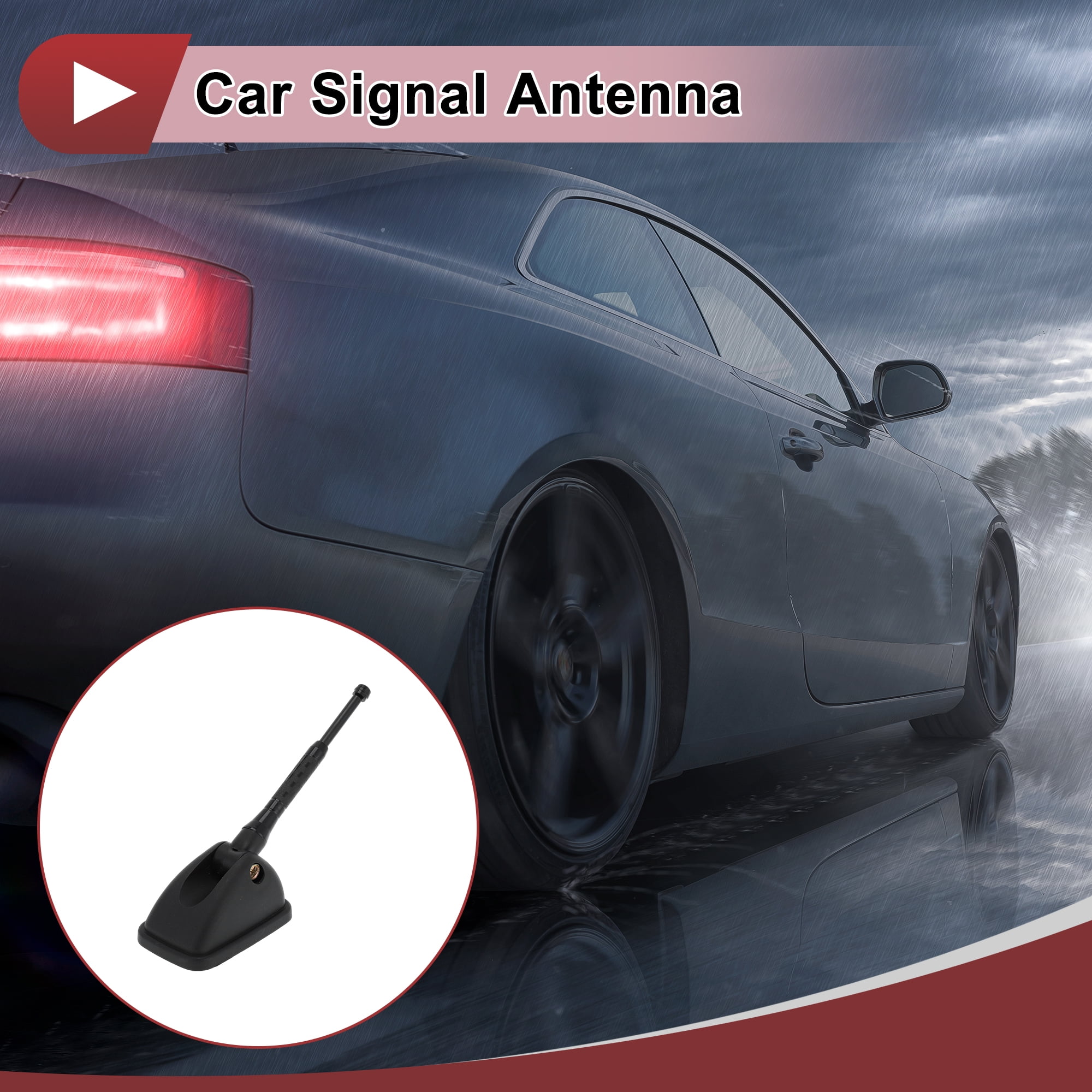 Unique Bargains Car Telescopic Extension Roof Mount Decorative Antenna Black ABS