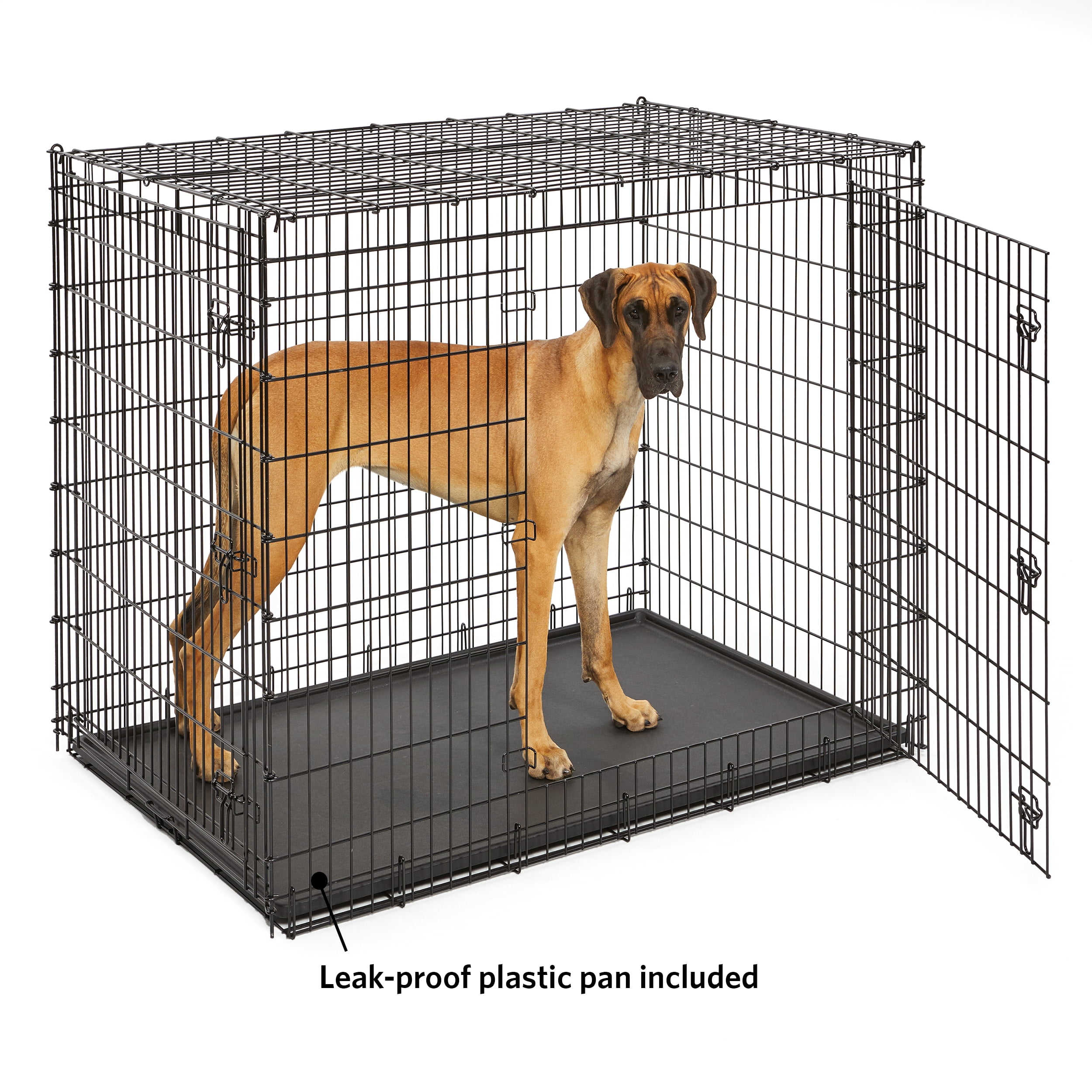 MidWest Homes for Pets 54-Inch Replacement Pan, Measures 52.3 x 34.7 x 1.3 Inches, Universal Leak-Proof Tray for Dog Crates & Multi-Purpose Use, Fits Most Standard 54" Wire Crates