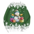 thumbnail image 7 of Towmus Ugly Christmas Sweatshirts for Women Light Up Shiny Snowman Print Long Sleeve Pullover Fall Xmas Crewneck Sweatshirts, 7 of 7