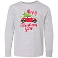 thumbnail image 3 of Inktastic Merry Christmas Ya'll with Red Car and Tree Long Sleeve Youth T-Shirt, 3 of 5