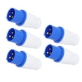 thumbnail image 3 of Conector Industrial, 5 Conectores De Alimentación Monofásicos De 3 Pines Con Interfaz De Latón Para Equipos De Automatización Para Plantas De Energía, 3 of 7