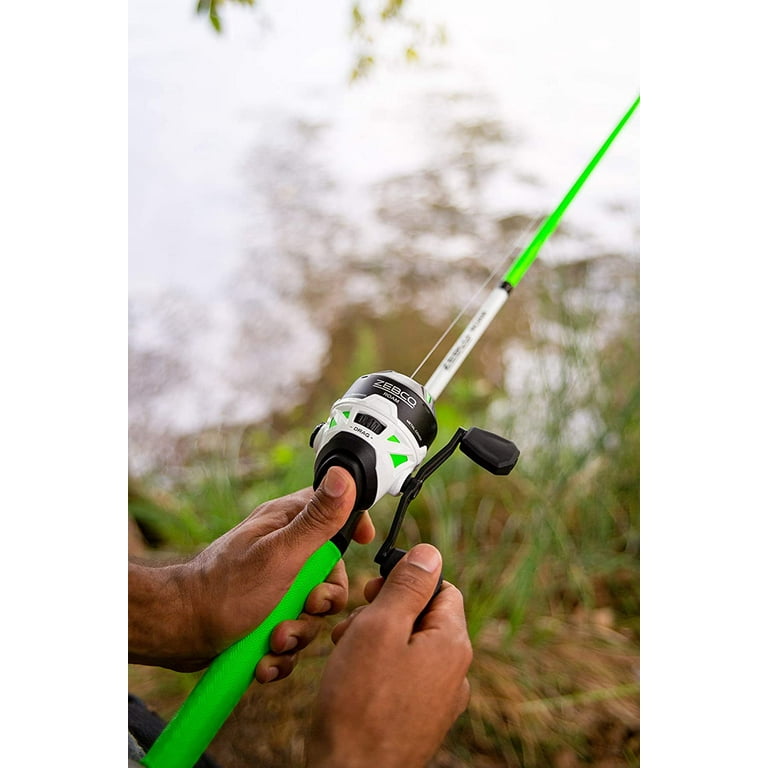 Zebco Roam Spincast Reel and Telescopic Fishing Rod Combo, 6-Foot 5-Piece  Rod, Green 