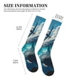thumbnail image 2 of Lsque Airplane Shark Pattern Sport Compression Socks for Men & Women 15-20 mmHg Knee High Nurse Pregnant Running Medical and Travel Athletic, 2 of 6