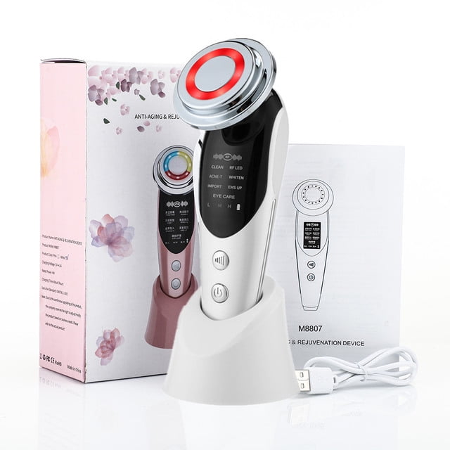 美顔器 WHITE FACE RADIANCE Facial Massager LED light therapy Sonic Vibration Wrinkle