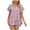 Pink, variant on YYDGH Babydoll Tops for Women Ruffle Short Sleeve V Neck Peplum Top Summer Casual T Shirts Swing Tunic Blouse Green S
