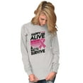 thumbnail image 4 of Happy Alive Built To Survive Warrior Women's Long Sleeve T Shirt Brisco Brands L, 4 of 6
