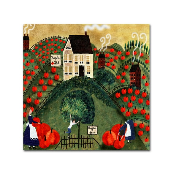 Trademark Fine Art 'Pumpkin Hill Farm' Canvas Art by Cheryl Bartley