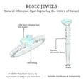 thumbnail image 6 of Rosec Jewels Opal Heart Engagement Ring for Women with Diamond - 6 mm Heart Shape - AAA Grade, 14K White Gold, US 4.00, 6 of 8