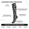 thumbnail image 2 of Sikiie Colorful Retro Tape 1 Pairs Compression Socks for Men and Women 15-20 mmHg Running Support Socks, 2 of 7