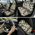 thumbnail image 2 of Yuyamidu Aztec Cow Print Car Seat Cover Set with Steering Wheel Cover Seat Belt Cover Car Cup Coaster Center Console Pad Keychain, 13 PCS Set, 2 of 6