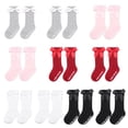 thumbnail image 6 of 1 Pair Kids Cotton Lace Children Newborn Baby Infant Bow Socks Girls Socks Knee High Long WHITE M, 6 of 8
