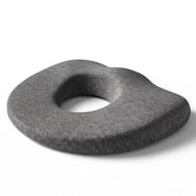 LZSDS Donut Pillow Seat Cushion, Memory Foam Support Pillow for Wheelchair Office Chair, Washable Cover, Non-Slip Bottom, Dark Gray
