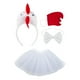 thumbnail image 4 of Conjunto de disfraz de pollo 3D, accesorios para niñas, falda de disfraz de animal para fiesta Blanco, 4 of 9