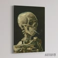 thumbnail image 2 of Van Gogh Head Skeleton Burning Canvas Wall Art Print 12X16", 2 of 4