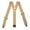 khaki, variant on 2 inch width fully elastic Y shape non-metal Airport Free Suspenders for work