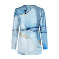 thumbnail image 5 of Camiseta suelta estampada a la moda para mujer, blusa de manga larga, cuello redondo, camisetas informales Pompotops FGAJ12422, 5 of 5