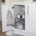 thumbnail image 4 of Household Essentials Single Basket Sliding Cabinet Organizer, Metal Frame, Small, Free Standing - No Installation Necessary, Silver Finish, 4 of 5