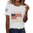 thumbnail image 4 of MEICHEN 4th Of July Shirts For Women Summer USA Star Stripes Graphic Tees Patriotic Blouse 250 Anniversary USA Shirt, 4 of 6