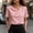 Pink, variant on Molidfa Women's Top Short Sleeve Crew Neck Stretchable Casual Regular Pullover Drop Shoulder Casual Tops Set-In