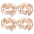thumbnail image 1 of Unique Bargains 39' L x 2' H Wood Miniature Mini Fairy Garden Picket Fence, Natural Color 4 Pack, 1 of 5