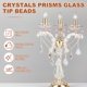 thumbnail image 2 of Uxcell Paquete de 10 cuentas de cristal prismas de vidrio, 75 mm, reemplazo de lágrima de candelabro, colgante de carámbano [Color Ab], 2 of 6