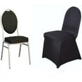 thumbnail image 3 of Efavormart 30 PCS Black Stretchy Spandex Fitted Banquet Chair Cover Dinning Event Slipcover For Wedding Party Banquet Catering, 3 of 9