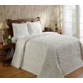 thumbnail image 1 of Fabstyles 81x110 White BEDSPREAD: TREVOR, 1 of 1