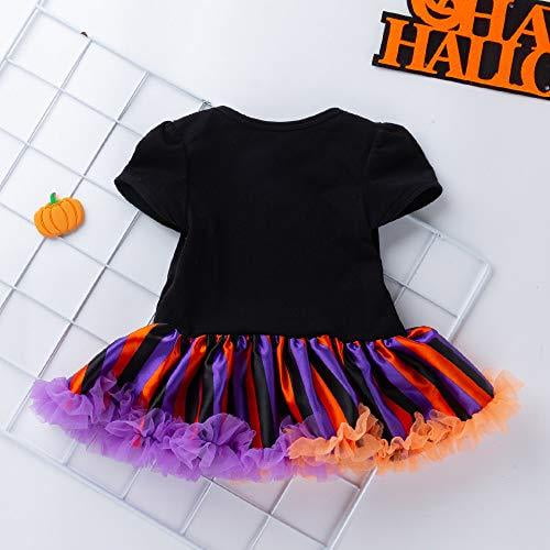 4PCS Newborn Baby Girl Romper Dress Halloween Outfit Costume Jumpsuit Tutu Skirt 