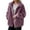 Purple_#08, variant on Nokdvo Sherpa Jackets for Women Soft Comfy Fluffy Fleece Zipper Cardigan Stand Collar Long Sleeve Drawstring Casual Outerwear with Pockets,Brown XL