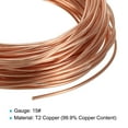 thumbnail image 3 of Uxcell 49 Feet Solid Bare Copper Wire 15 Gauge 99.9% Pure Copper Wire 1.8mm Soft Beading Wire, 3 of 6