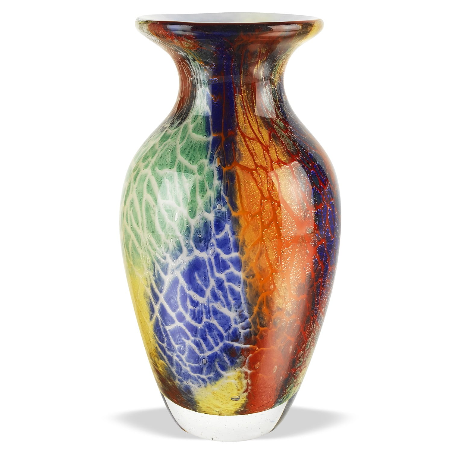 Цветной ваза. Ваза Мурано. Ваза Murano Glass. Ваза муранское стекло.