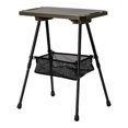 thumbnail image 1 of Muebles de escritorio de mesa de campamento plegable portátiles con patas ajustables con bolsillo de malla para el jardín de la barbacoa del jardín. Verde oscuro, 1 of 8