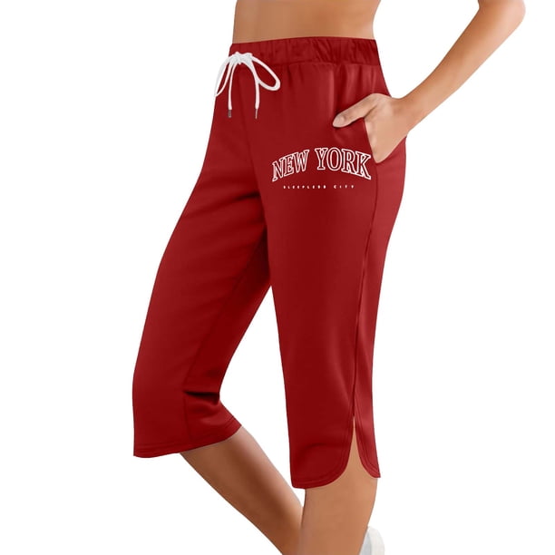 Pantalones deportivos de mujer, cintura media, elástica, poliéster y spandex, estilo informal y estilizado, tallas S-XXL